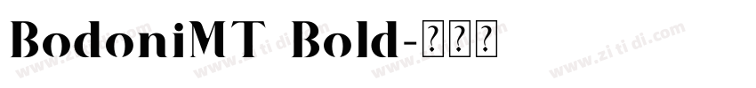 BodoniMT Bold字体转换